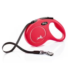 Correa perros extensible Flexi rojo