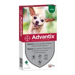 Pipeta para perro Antiparasitaria Advantix de 0 a 4 Kg