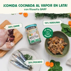 Alternative view of Comida húmeda BARF en Lata Wild Balance Pescado y Pavo 400g