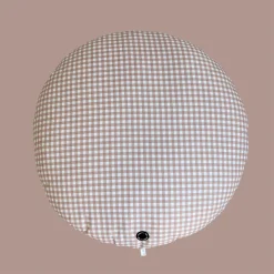 Cama redonda para perro Poppy + Ted Luxe Tan Plaid