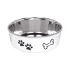 Comedero de Acero Inoxidable para perros Blanco