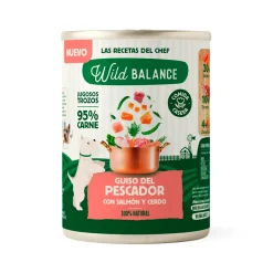 Comida húmeda BARF en Lata Wild Balance Salmón y Cerdo