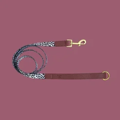 Correa para perro de cuero Poppy + Ted Berry Dalmatian
