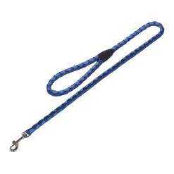 Correa redonda gruesa de nylon azul de 1m para perro