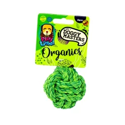 Pelota de cuerda verde para perro