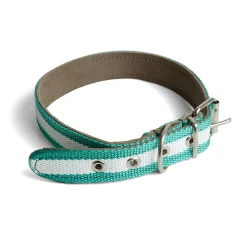 Collar para perro de cuero bandera de Andalucia
