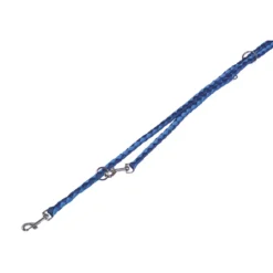 Correa para perro Multiposición de Adiestramiento Fina Azul 2m